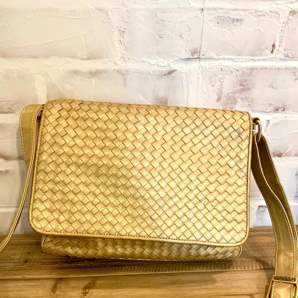 💖Ganson San Francisco Woven Gold Purse